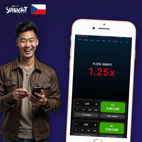 Spinight Aviator demo – červené letadlo stoupá s rostoucím multiplikátorem crash hry