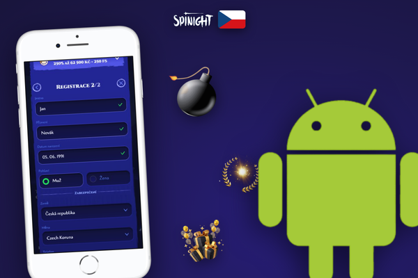 Spinight Casino registrace – výběr měny účtu CZK, EUR nebo USD ve formuláři
